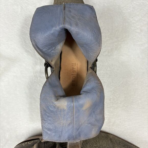 Bed Stu Women's 9.5 Canada Taupe Western Ankle Leather Boot Cobbler Distressed - Picture 14 of 15